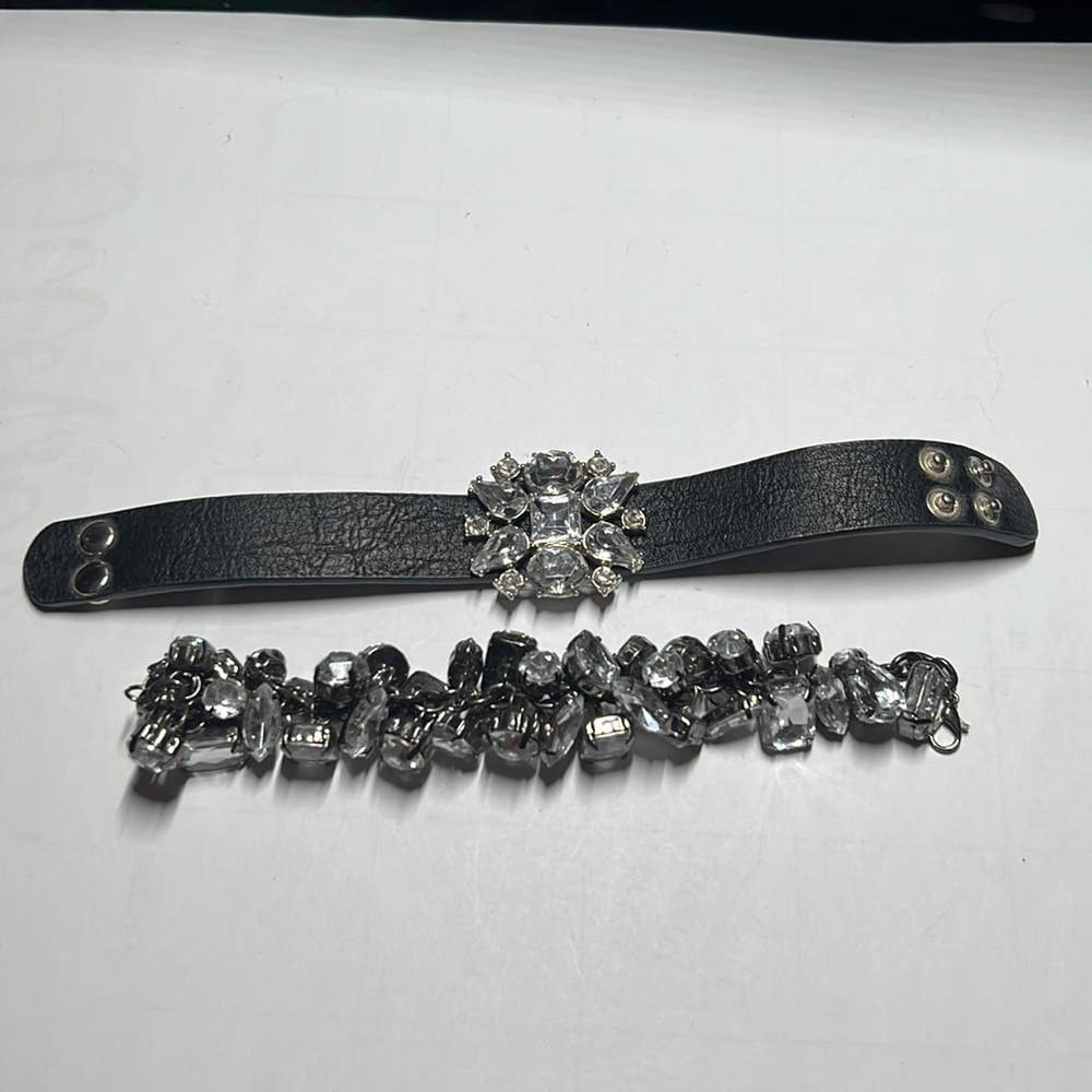 Two rhinestone bracelets juicy couture euc